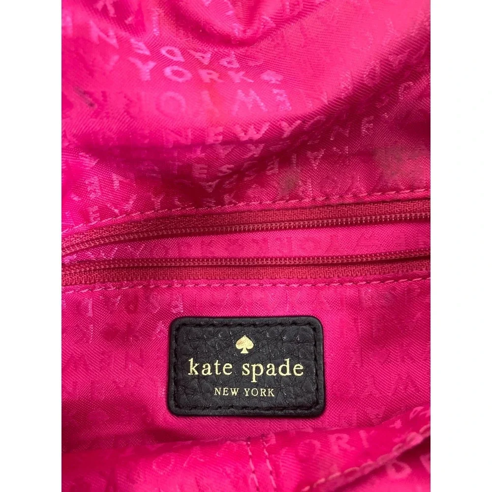 Kate Spade New York Highland Place Mini Maria Black Pebble Leather Crossbody Bag